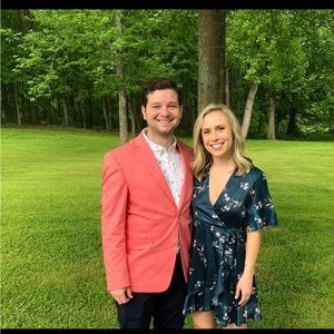 Show Me Your MuMu green silky wrap dress- size M